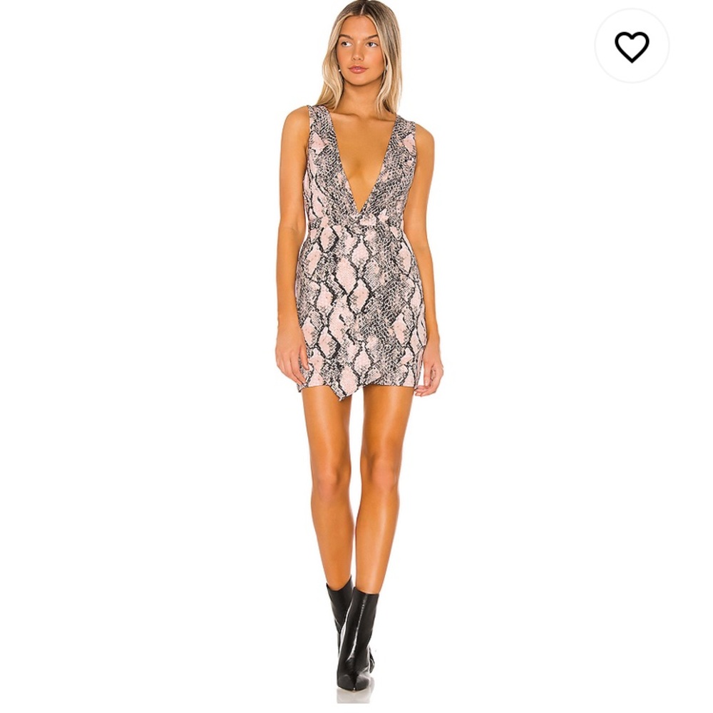 X Naven Veronica Dress in Blush Python- Revolve